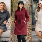 Fleece Kleid Damen