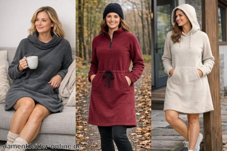 Fleece Kleid Damen
