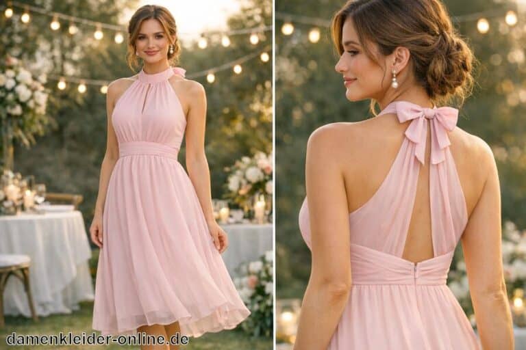 Rosa Neckholder Kleid
