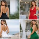 Rückenfreies Neckholder Kleid