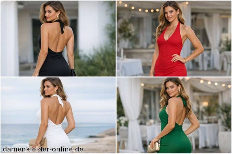 Rückenfreies Neckholder Kleid