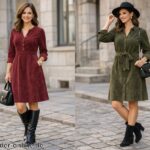 Cord Kleid knielang