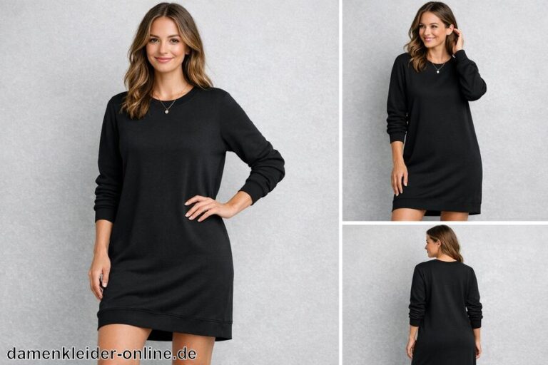 Sweatkleid Damen Schwarz