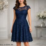 Spitzenkleid Dunkelblau