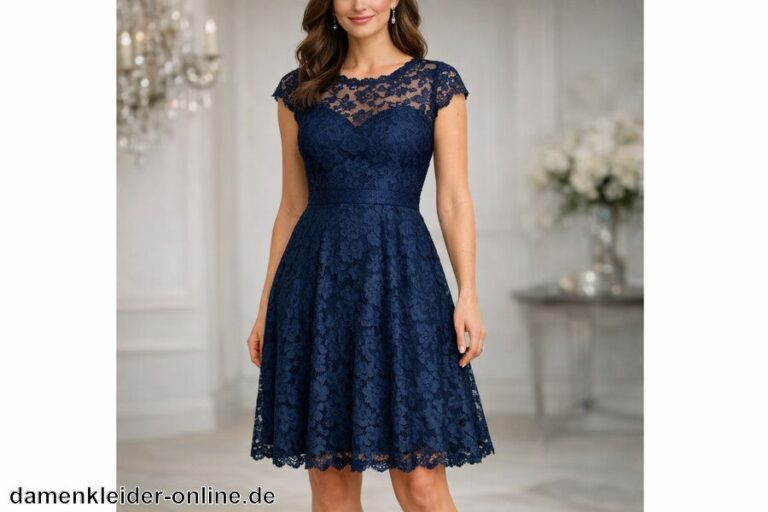 Spitzenkleid Dunkelblau