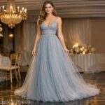 Tüllkleid Damen Lang