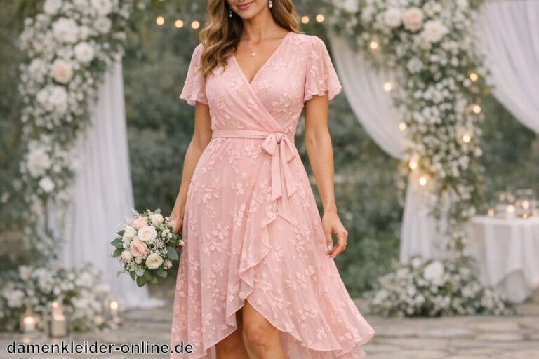 Wickelkleid Rosa Brautjungfer