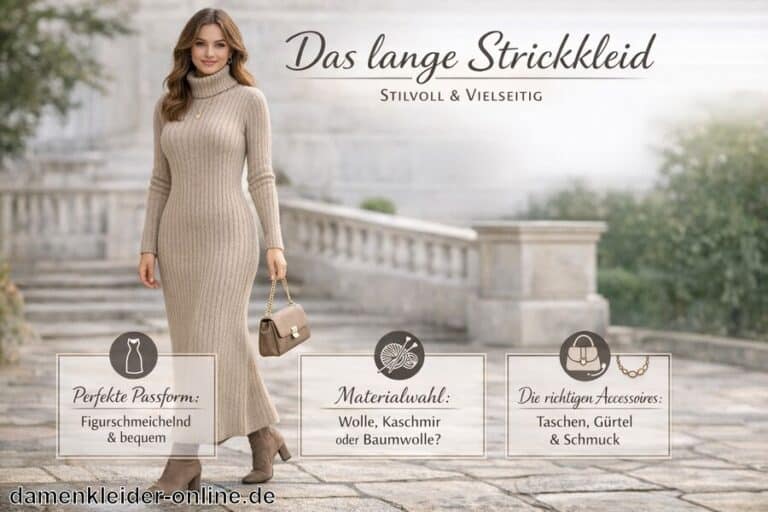 Langes Strickkleid