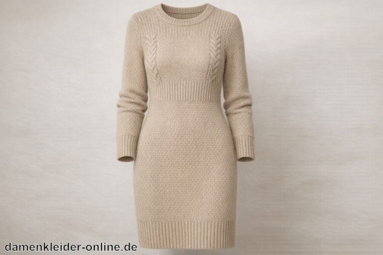 Strickkleid in Beige