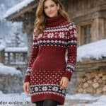 Strickkleid mit Norwegermuster