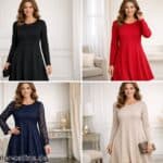 Langarm Kleid a Linie