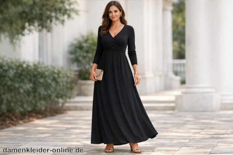 Langarm Kleid Maxi