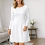 Langarm Kleid Weiß