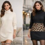 Pulloverkleid mit Rollkragen