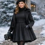 Schwarzes Winterkleid