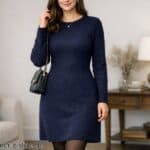 Wollkleid Dunkelblau