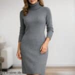 Wollkleid mit Rollkragen