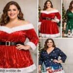 Weihnachtskleid Damen XXL