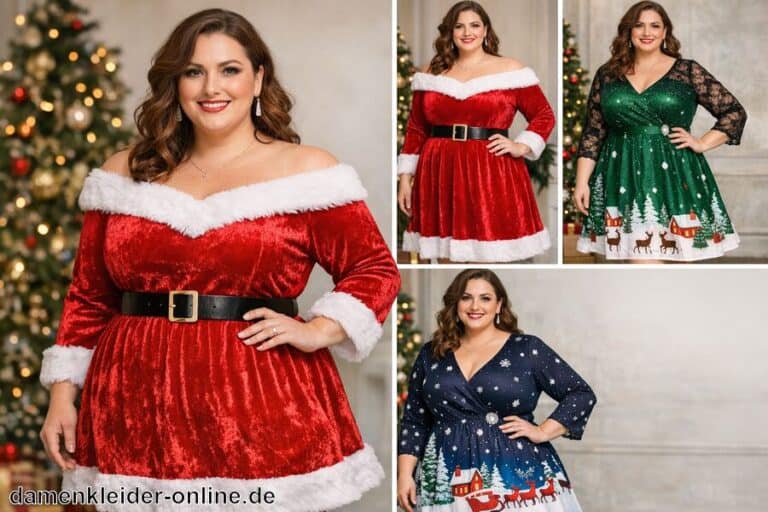Weihnachtskleid Damen XXL