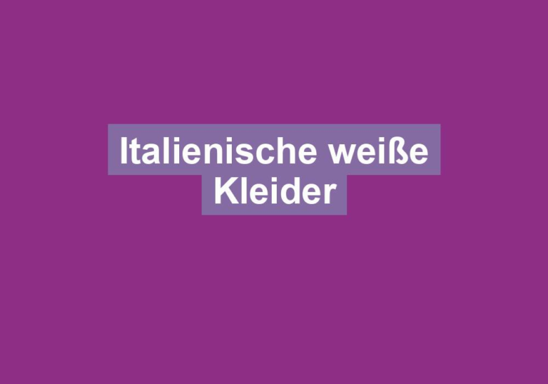 Italienische weiße Kleider