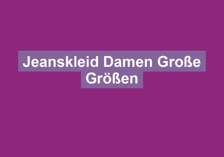 Jeanskleid Damen Große Größen