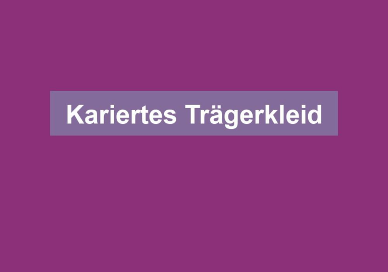 Kariertes Trägerkleid
