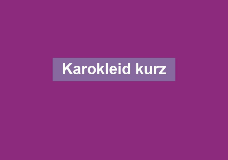 Karokleid kurz