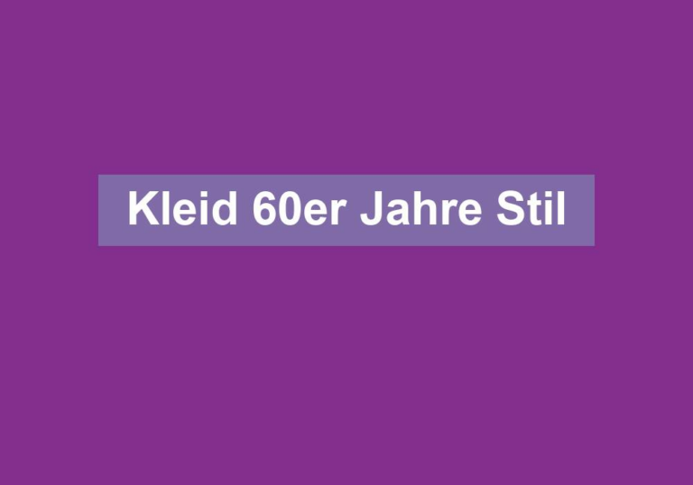 Kleid 60er Jahre Stil