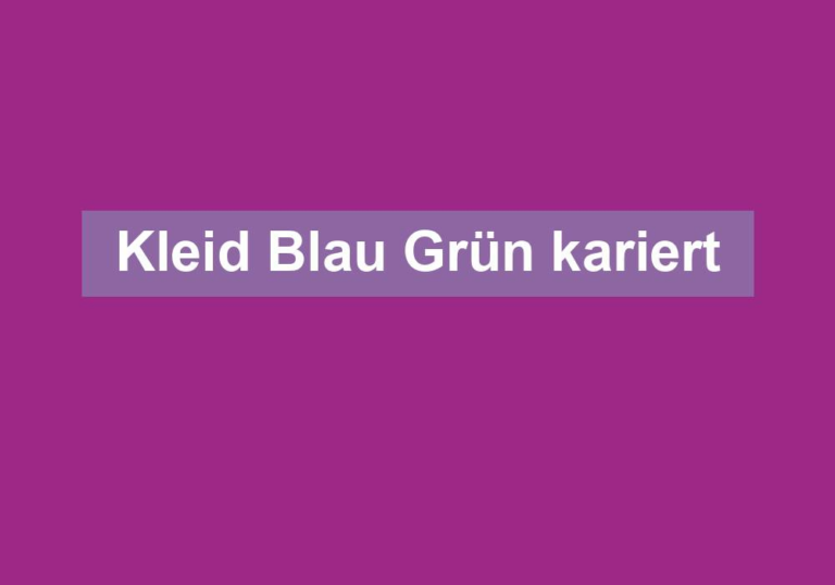 Kleid Blau Grün kariert