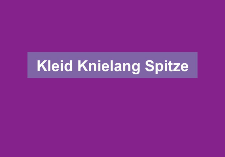 Kleid Knielang Spitze