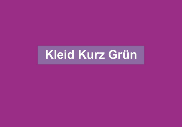 Kleid Kurz Grün