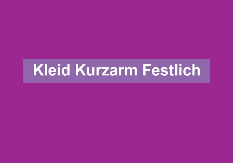 Kleid Kurzarm Festlich