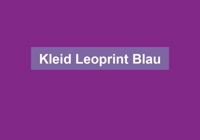 Kleid Leoprint Blau