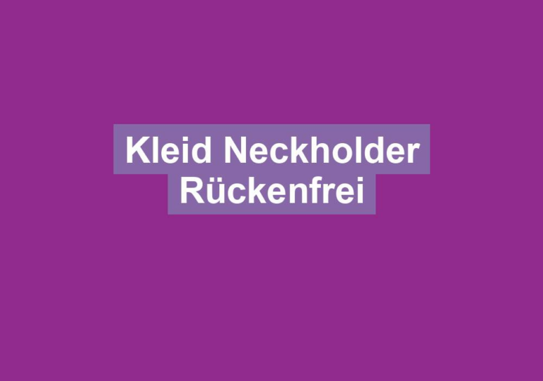 Kleid Neckholder Rückenfrei
