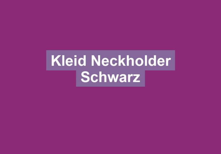 Kleid Neckholder Schwarz