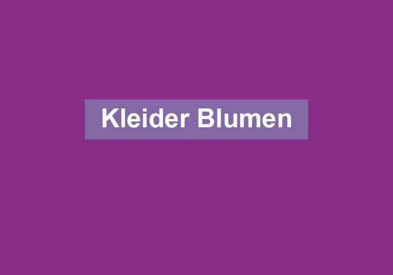 Kleider Blumen