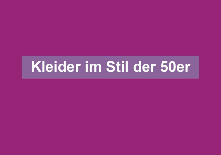 Kleider im Stil der 50er