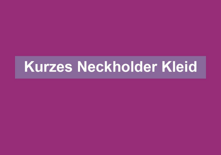 Kurzes Neckholder Kleid