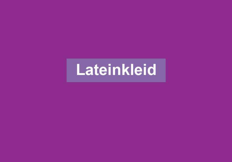 Lateinkleid