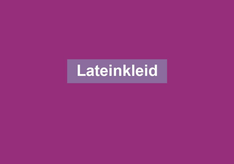 Lateinkleid