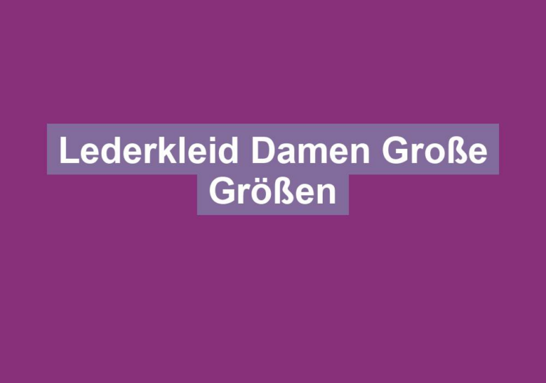 Lederkleid Damen Große Größen
