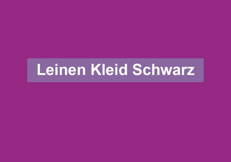 Leinen Kleid Schwarz