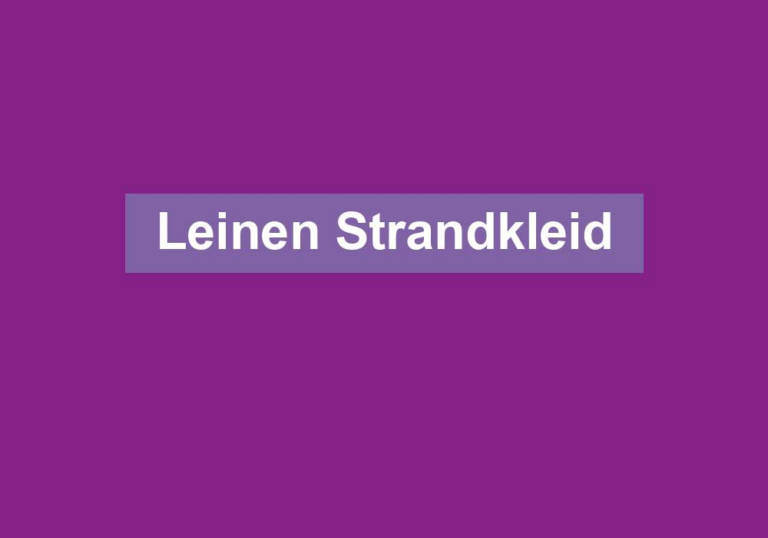 Leinen Strandkleid