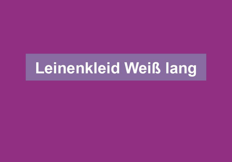Leinenkleid Weiß lang