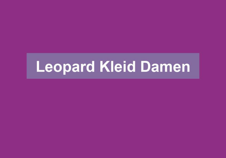 Leopard Kleid Damen