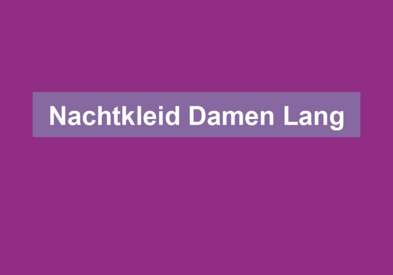 Nachtkleid Damen Lang