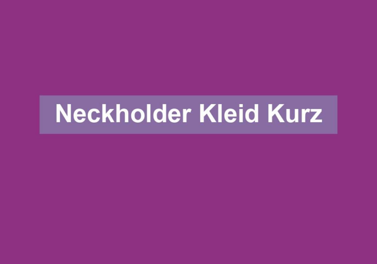 Neckholder Kleid Kurz
