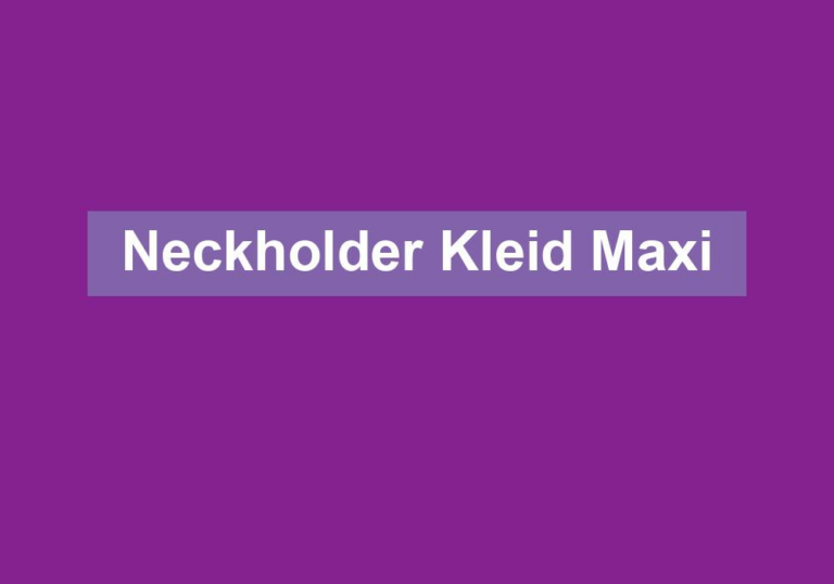 Neckholder Kleid Maxi