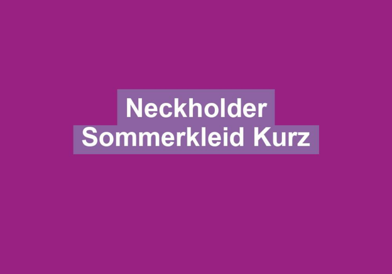 Neckholder Sommerkleid Kurz