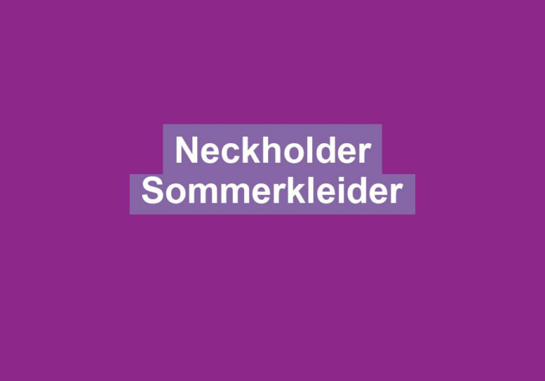 Neckholder Sommerkleider